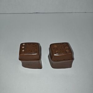 Vintage Iron Mountain Stoneware Salt & Pepper Shakers Set Roan Mountain Pattern